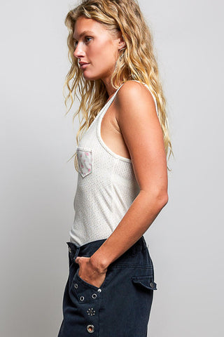 POL Women's Pocketful of Charm Tank, Cream - 130 Basics - The Farmhouse