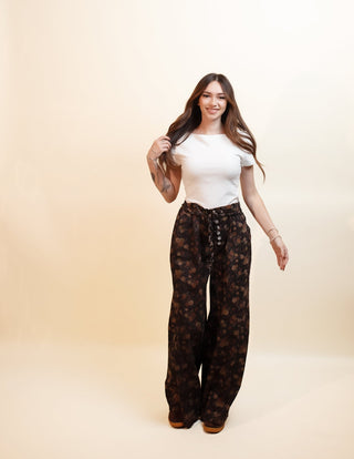 POL Women's Woodland Weave Straight Leg Pants - 240 Pants - The Farmhouse