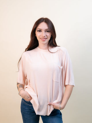 POL Women's Worn-In Comfort Tee, Baby Pink - 130 Basics - The Farmhouse