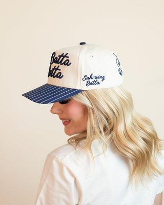 Poppy + Pine Navy Stripes Hey Batta Batta Hat - 260 Fashion Accessories - The Farmhouse