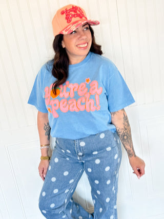 Poppy + Pine You're a Peach Crop Tee - 120 Graphic Tees - The Farmhouse