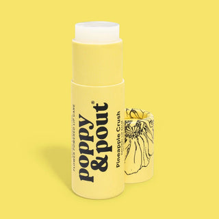 Poppy & Pout pineapple crush lip balm with a sweet tropical blend