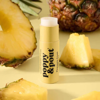 Back view of Poppy & Pout Pineapple Crush lip balm