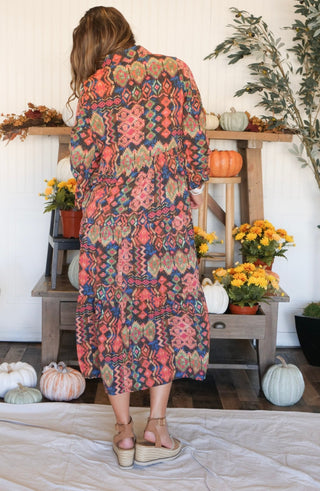 Prairie Grace Printed Midi Dress - 170 Dresses - The Farmhouse