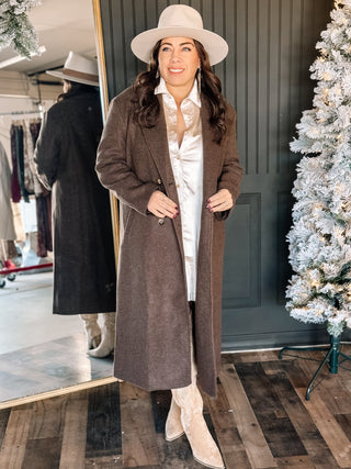 Prairie Winds Boho Western Lapel Duster Coat, Heathered Mocha - The Farmhouse