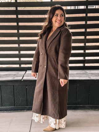 Prairie Winds Boho Western Lapel Duster Coat, Heathered Mocha - The Farmhouse