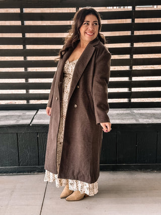 Prairie Winds Boho Western Lapel Duster Coat, Heathered Mocha - The Farmhouse