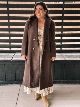 Prairie Winds Boho Western Lapel Duster Coat, Heathered Mocha - The Farmhouse