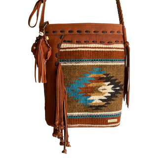 Pranee Leather Artisan Bag, Santa Fe Lena Bag, Brown - The Farmhouse