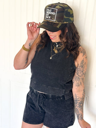 Pray Behind My Back Full Camo Trucker Hat - 260 Fashion Accessories - The Farmhouse
