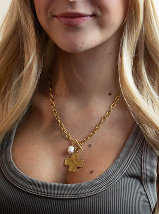 Pressie Forge Cross Necklace - 290 Jewelry - The Farmhouse