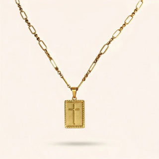 Pressie Relic Tag Cross Necklace - 290 Jewelry - The Farmhouse