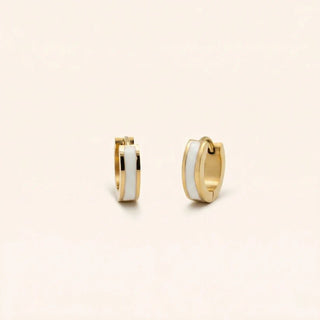 Pressie Signature Enamel Huggies - 290 Jewelry - The Farmhouse