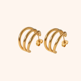 Pressie Trio Hoop Studs - Earrings - The Farmhouse