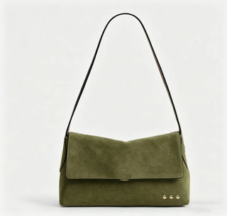 Pretty Simple Miranda Suede Flap Crossbody, Olive - 280 Bags - The Farmhouse