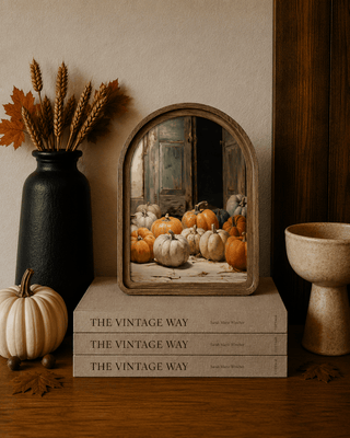 Pumpkin Door Arch Framed Art 8.25x11" - 420 Home Decor - The Farmhouse