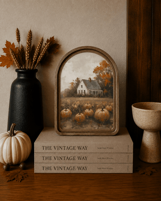 Pumpkin Farmhouse Arch Framed Art 8.25x11" - 420 Home Decor - The Farmhouse