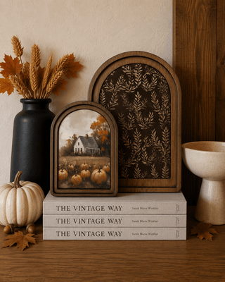 Pumpkin Farmhouse Canvas Art Set 11x8.25"+8x6" - 420 Home Decor - The Farmhouse