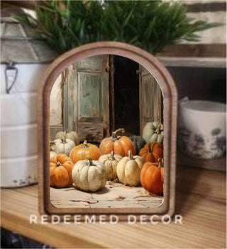 Pumpkin Patch Arch Framed Art - 420 Home Decor - The Farmhouse