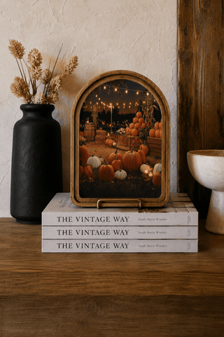 Pumpkin Patch Framed Art Arch 6x8" - 420 Home Decor - The Farmhouse