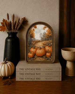 Pumpkin Path Framed Art 8.25x11" - 420 Home Decor - The Farmhouse