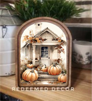 Redeemed Decor Pumpkin Shed Arch Framed Art – The Farmhouse Boutique