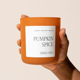 Pumpkin Spice 15 oz Soy Candle, Matte Jar - 410 Candles & Scents - The Farmhouse