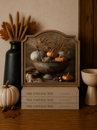 Pumpkins in Bowl Provincial Framed Art 9x10" - 420 Home Decor - The Farmhouse