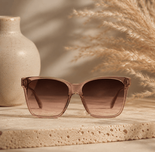 QUAY After Party Oversized Square Lens Sunglasses, Doe/Brown Rose - 260 Fashion Accessories - The Farmhouse