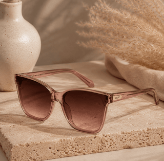 QUAY After Party Oversized Square Lens Sunglasses, Doe/Brown Rose - 260 Fashion Accessories - The Farmhouse