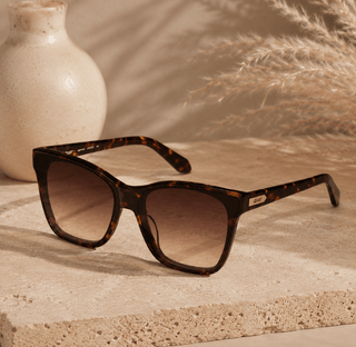 QUAY After Party Oversized Square Lens Sunglasses, Neutral Tortoise/Brown - 260 Fashion Accessories - The Farmhouse