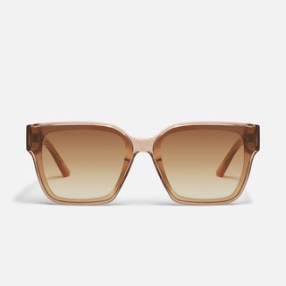 QUAY Drive In Large Square Unisex Sunglasses with Flush Lens, Oat/Sepia - 260 Fashion Accessories - The Farmhouse