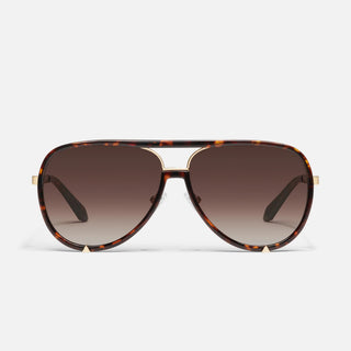 QUAY High Profile Large Aviator Frame Sunglasses, Dark Tortoise/Brown - 260 Fashion Accessories - The Farmhouse