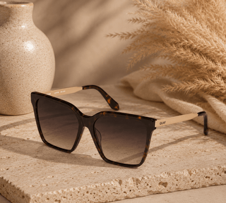 QUAY Level Up Remixed Square Sunglasses Neutral Tortoise/Smoke Taupe - 260 Fashion Accessories - The Farmhouse