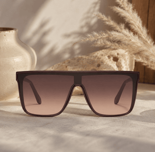 QUAY Nightfall Polarized Shield Sunglasses, Medium Espresso/Brown Fawn - 260 Fashion Accessories - The Farmhouse