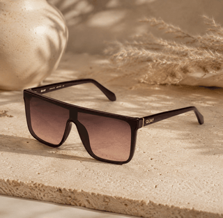 QUAY Nightfall Polarized Shield Sunglasses, Medium Espresso/Brown Fawn - 260 Fashion Accessories - The Farmhouse