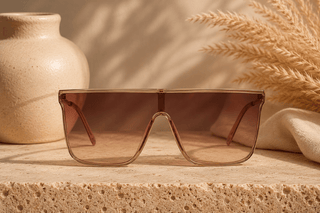 QUAY Nightfall Remixed Women's Shield Flat Top Sunglasses, Doe/Brown Fawn - 260 Fashion Accessories - The Farmhouse