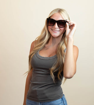 QUAY19 After Party Oversized Square Lens Sunglasses, Neutral Tortoise/Brown - 260 Fashion Accessories - The Farmhouse