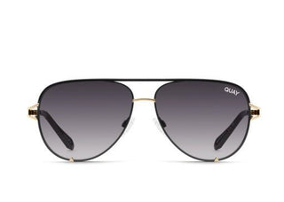 QUAY2 High Key Twist Unisex Aviator Sunglasses, Black Smoke - 260 Fashion Accessories - The Farmhouse