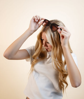 QUAY25 Level Up Best Large Square Sunglasses, Dark Brown/Rouge Glow - 260 Fashion Accessories - The Farmhouse