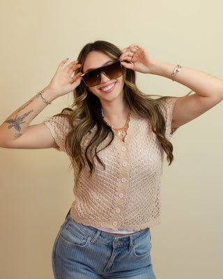 QUAY31 Nightfall Remixed Women's Shield Flat Top Sunglasses, Dark Brown/Bronze Glow - 260 Fashion Accessories - The Farmhouse