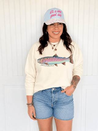 Rainbow Trout Crop Sweatshirt - 140 Sweatshirts + Sweaters - The Farmhouse