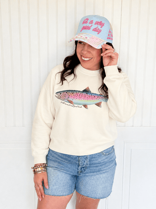 Rainbow Trout Crop Sweatshirt - 140 Sweatshirts + Sweaters - The Farmhouse