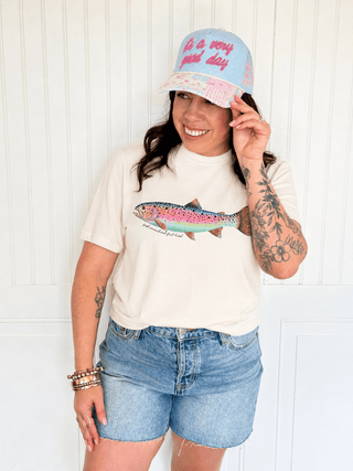 Rainbow Trout Crop Tee - 120 Graphic Tees - The Farmhouse