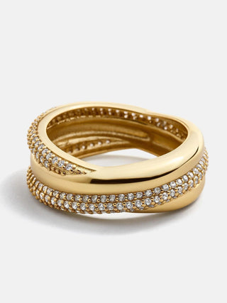 Ramona 18K Gold Ring - Gold/Pavé - 290 Jewelry - The Farmhouse