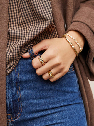 Ramona 18K Gold Ring - Gold/Pavé - 290 Jewelry - The Farmhouse