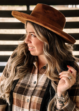 Rancher Tear Drop Boho Western Hat - Camel - The Farmhouse