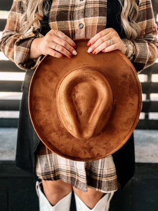 Rancher Tear Drop Boho Western Hat - Camel - The Farmhouse