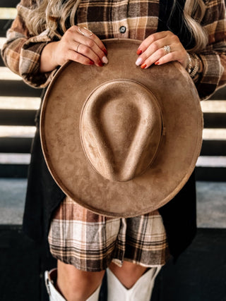 Rancher Tear Drop Boho Western Hat - Taupe - The Farmhouse