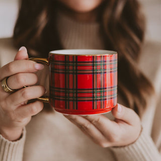 Red Plaid Coffee Mug - Christmas Decor & Gifts - 430 Holiday Decor - The Farmhouse